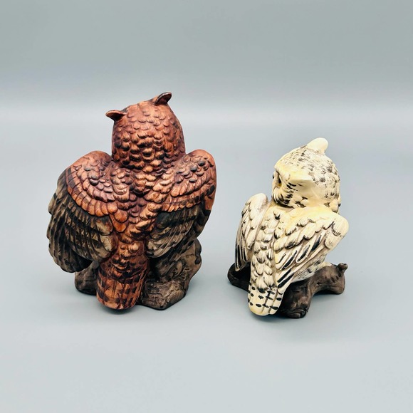Vintage UCTCI Pair Of Ceramic Owls Made in Japan - Picture 5 of 10